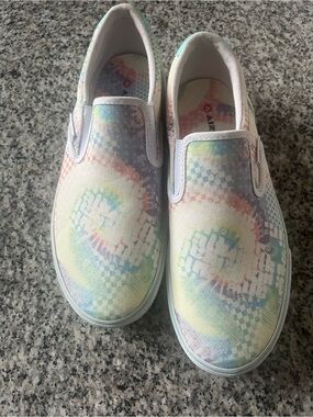 Airwalk Kids Slip-On Sneakers - Pastel Rainbow Tie-Dye